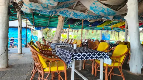 Indian summer beach restro in Baga