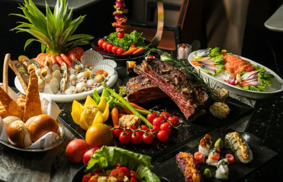 海口喜來登酒店·椰風西餐廳·海鮮烤肉·煎牛排烤羊腿·刺身