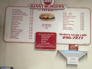 88 Giant Burgers To Go