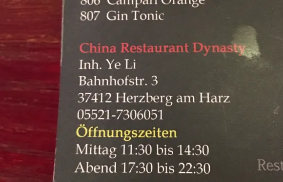 Restaurant Dynasty Herzberg