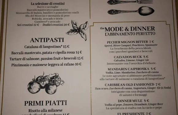 DINNER The Mode Restaurant