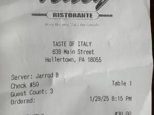 Taste Of Italy Ristorante