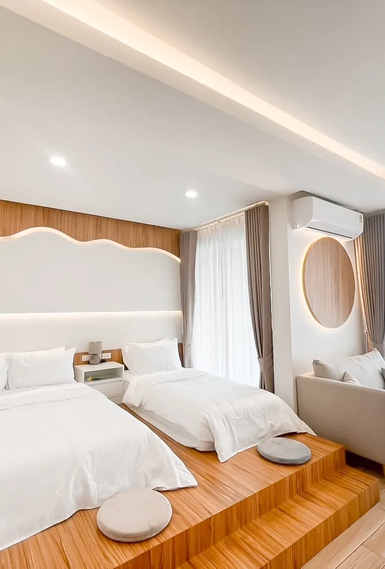 ห้องสำหรับครอบครัวพร้อมวิวสระว่ายน้ำ