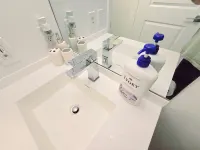 Stylish Luxe Apartment one bedroom with couch.