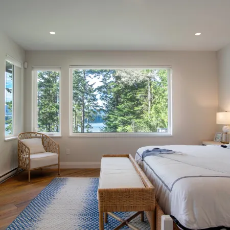 Victoria Island , Sooke Modern Beach Front House With Private Beach,Ocean ,Mountain & City Views