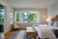 Victoria Island , Sooke Modern Beach Front House With Private Beach,Ocean ,Mountain & City Views