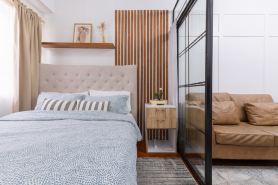Scandinavian 1BR Condo w/ Free Parking – Trees Residences, Fairview Quezon City