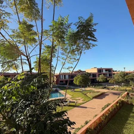 Calm 2BR Apartment with Pool View – Marrakech