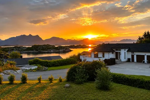 Lofoten Fjord View Apartment – Aurora Watching - 駐車場