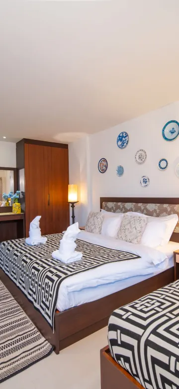 ห้องพักสำหรับสามท่าน พร้อมห้องน้ำส่วนตัว