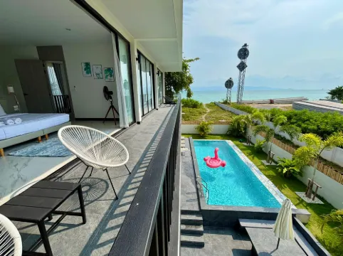 Beachfront Villa | Private Pool & Sea Access 2 BDR