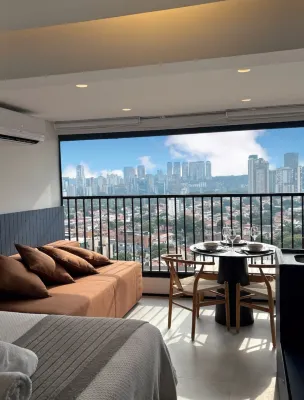 Studio City View 4 guests | Faria Lima & Congonhas - Wi-Fi