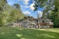Victoria Island , Sooke Modern Beach Front House With Private Beach,Ocean ,Mountain & City Views - Luxury
