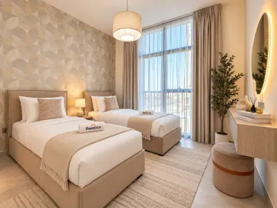 Rentico | 2BR + Office | Pool & Skyline View | JVT Hotels in Dubai Production City