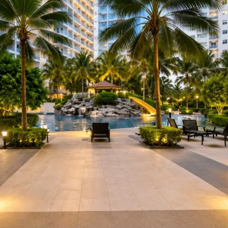 Modern Black 1BR Pool View w/ Netflix | Shore Pasay Near Mall of Asia