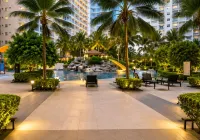 Modern Black 1BR Pool View w/ Netflix | Shore Pasay Near Mall of Asia - Infinity Pools