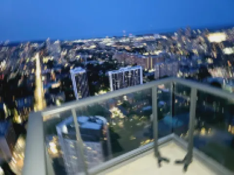 Stylish Luxe Apartment one bedroom with couch.