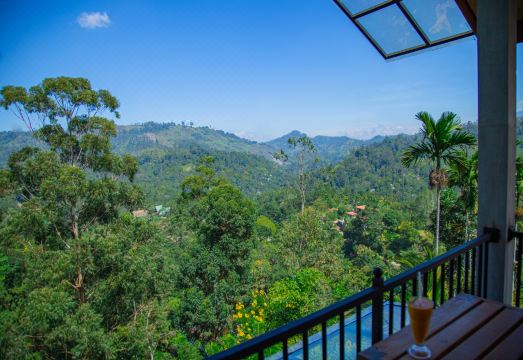 호텔에서 바라본 다채로운 자연 풍경