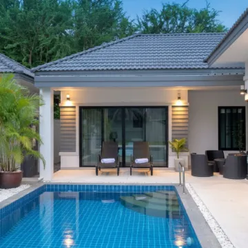 Modern pool villa nature garden and beach Pak Nam Pran - hua hin