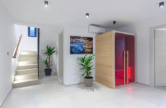 Seafront villa Kupinica with private indoor Pool