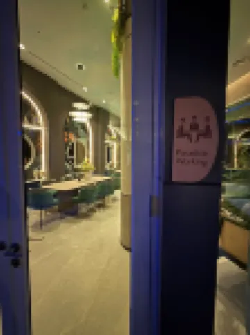 Santorini theme room overlooking sea&mountain