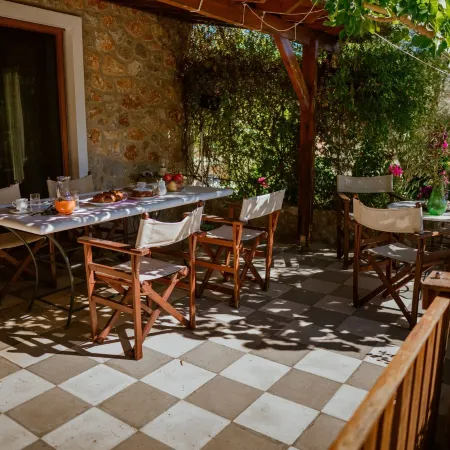 A Luxury Traditional Seafront Villa with amazing ambience and view in 15acre Olive Groove