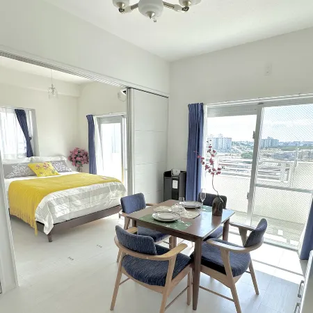 Vent du Vent Okinawa Stunning Ocean View 2BR Sleeps 6 20 min from Airport 3 min to Shopping Mall
