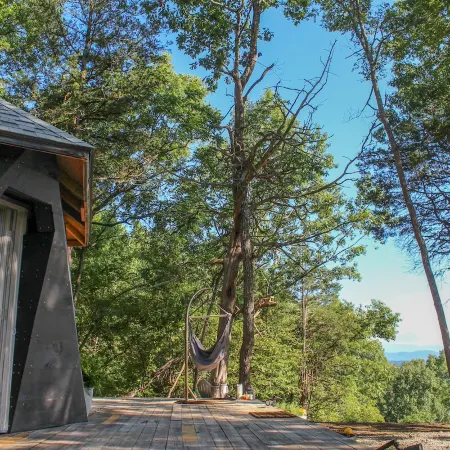 The Shroom Room | Romantic Dome with view near Smokies on Nolichucky River