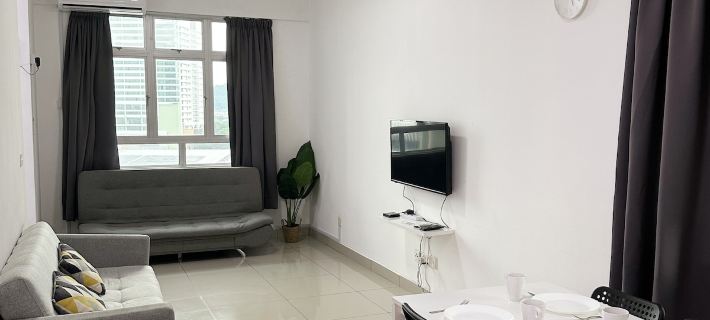 TuR10-3room1living-SPICE Stadium-1minFoodCourt-5minit Airport Hotels in Bayan Lepas