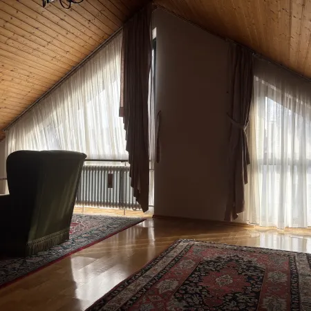 Sunny Wooden Loft with Large Windows