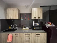 Modern Cozy 1BHK Studio, King Bed & Kitchenette