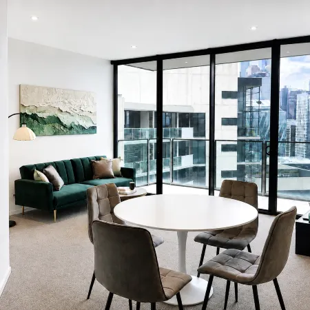 Luxury Waterfront 2BR Designer Apartment | Free Parking | Near Marvel