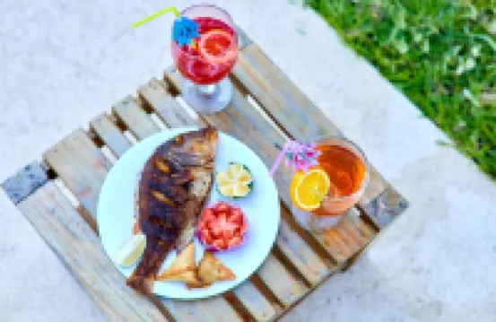 Nana's boho BeachfrontVilla w/Ac&pool