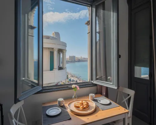 Grey l Studio Apartments Corniche Alexandria Little Venice โรงแรมใกล้สะพาน Stanley Bridge