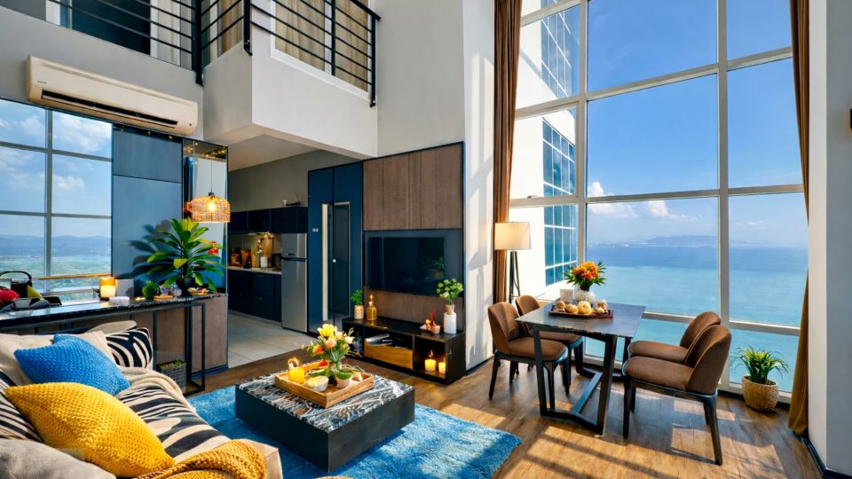 High Floor Seaview Loft @Maritime George town 20