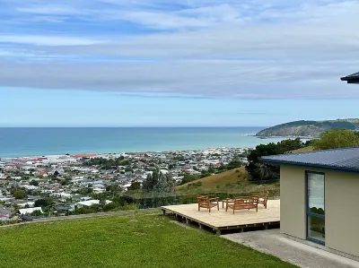 Panoramic Sea & Town View - Luxurious Sea View Villa Oamaru Hotel a 