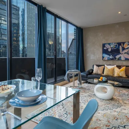 Collins Street 1BR Wake Up to Stunning City View