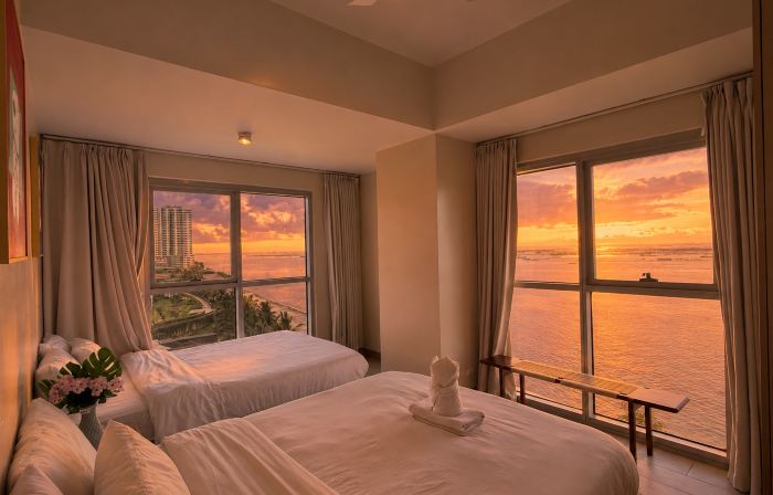 Modern Boutique Seaview Sunset 1BR with 2 Infinity Pools Next to Okada Airports MOA