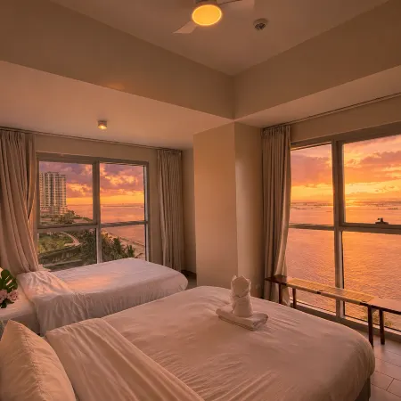 Modern Boutique Seaview Sunset 1BR with 2 Infinity Pools Next to Okada Airports MOA