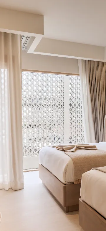 ห้องเตียงแฝดพร้อมระเบียง