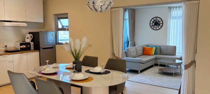 Nordic Minimal | 3BR Tub • Near Impact Arena • DMK Hotels in Pak Kret