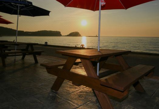 만리포 해변 전경