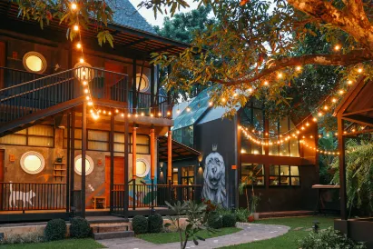 黃色枕頭鄉村飯店