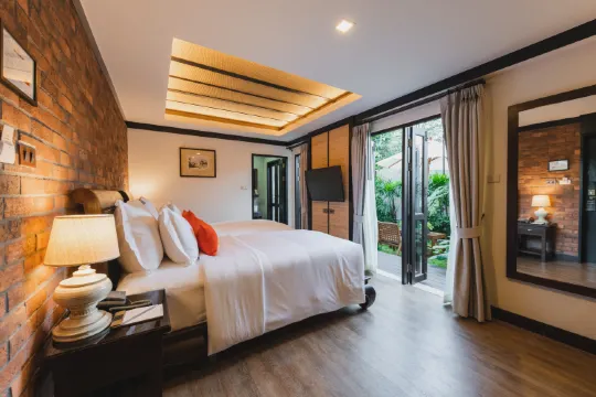 ห้องลานนาสำหรับครอบครัวพร้อมสวน