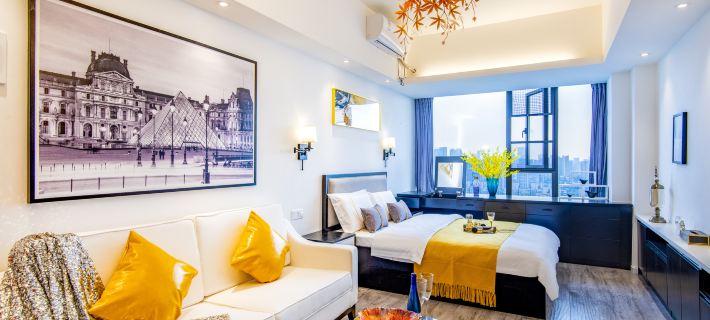 Enzo Light Luxury Apartment Hotel (Chengdu Wangfujing Lijiatuo Subway Station) Hotels in Ченду