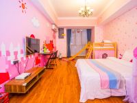 考拉亲子主题公寓(广州万达汉溪长隆地铁站店) - 可爱粉色猫之恋双床房