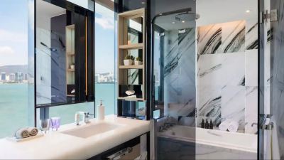 ツインベッド×2ハーバービューデラックス（ヴィクトリアハーバーラウンジアクセス付き） ハイアット セントリック ヴィクトリア ハーバー 香港の写真