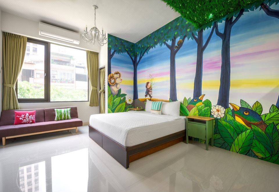 [루나스 하우스의 깨끗한 침실 인테리어]