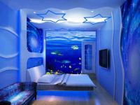 邹平橙子酒店 - 蓝色海洋主题房