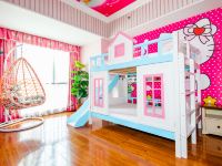 寓米公寓(广州番禺万达店) - 粉色宝贝吊篮滑梯城堡三床房